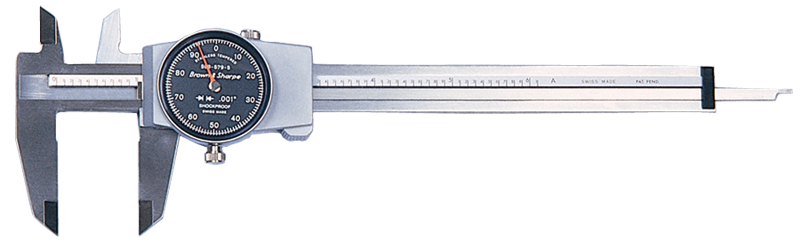 0 - 6'' Measuring Range (.001 Grad.) - Dial Caliper - #599-579-5 - Apex Tool & Supply