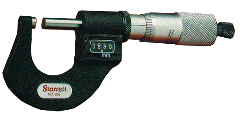 #T216XRL-1 - 0 - 1'' Measuring Range - .0001 Graduation - Ratchet Thimble - Carbide Face - Digital Outside Micrometer - Apex Tool & Supply