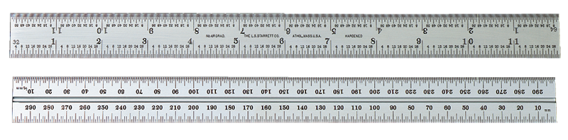 #CB12-16R - 12'' - 16R Graduation - Chrome - Combination Square Blade - Apex Tool & Supply