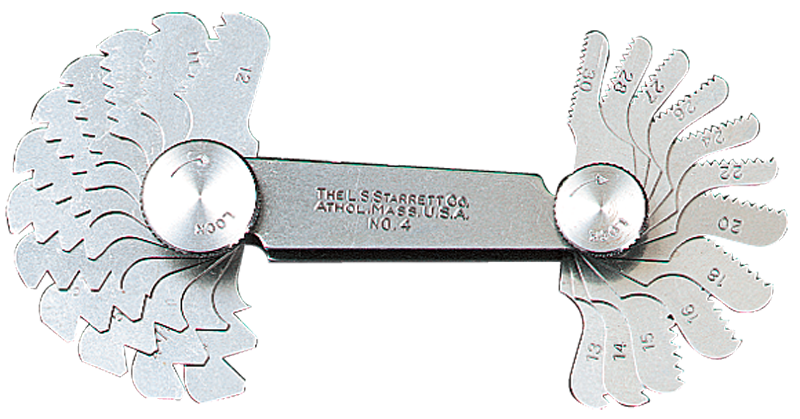 #474 - 28 Leaves - 4 to 80 Pitch - Screw Pitch Gage - Apex Tool & Supply