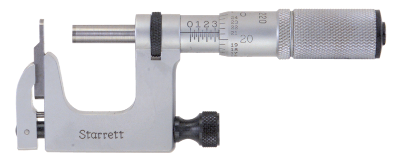 #220XFL-1 - 0 - 1'' Measuring Range - .001 Graduation - Friction Thimble - Carbide Face - Multi Anvil Micrometer - Apex Tool & Supply