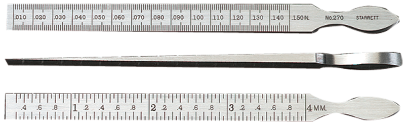 #270 - 1 Leaf - .010 to .150" (.3 to 4mm) Range - Taper Gage - Apex Tool & Supply