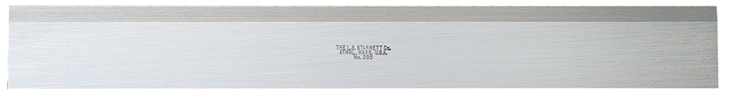 #387-24 - 24'' Long x 1-13/32'' Wide x 11/16'' Thick - Steel Straight Edge With Bevel & 32nds Graduations - Apex Tool & Supply