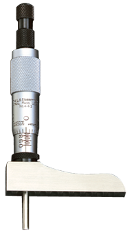 #443Z6RL - 0 - 6'' Measuring Range - Ratchet Thimble - Depth Micrometer with Half Base - Apex Tool & Supply