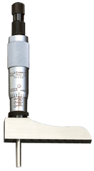 #443Z6RL - 0 - 6'' Measuring Range - Ratchet Thimble - Depth Micrometer with Half Base - Apex Tool & Supply