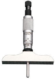 #445AZ-3RL -  0 - 3'' Measuring Range - Ratchet Thimble - Depth Micrometer - Apex Tool & Supply