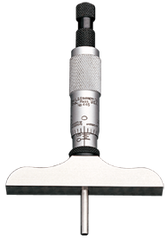 #445BZ3RL - 0 - 3'' Measuring Range - Ratchet Thimble - Depth Micrometer - Apex Tool & Supply