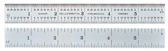 #C416R-36 - 36'' Long - 16R Graduation - 1-1/2'' Wide - Heavy Spring Tempered Chrome Scale - Apex Tool & Supply