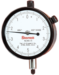 #655-441J - 1" Total Range - 0-100 Dial Reading - AGD 3 Dial Indicator - Apex Tool & Supply