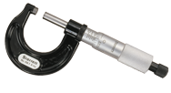 #T436.1XRL-4 - 3 - 4'' Measuring Range - .001 Graduation - Ratchet Thimble - Carbide Face - Outside Micrometer with Letter of Certification - Apex Tool & Supply