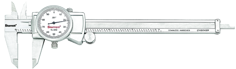 #3202-6 -  0 - 6" Stainless Steel Dial Caliper with .001" Graduation - Apex Tool & Supply