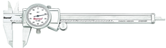 #3202-6 -  0 - 6" Stainless Steel Dial Caliper with .001" Graduation - Apex Tool & Supply