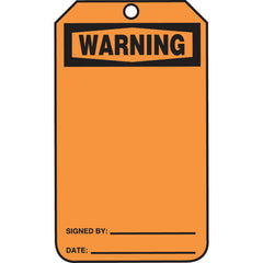 Safety Tag, Warning (Blank), 25/Pk, Cardstock - Apex Tool & Supply