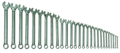 27 Piece Supercombo Wrench Set - High Polish Chrome Finish - Supercombo Open End and Supertorque Box End - Metric 6mm - 36mm; Tools Only - Apex Tool & Supply