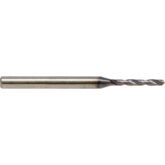2.70 mm Dia. × 3.0 mm Shank × 20 mm Flute Length × 60 mm OAL, 5XD, 138°, ALtimaÂ, 2 Flute, Coolant Thru, Solid Carbide Drill - Exact Industrial Supply