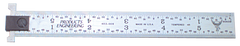 #402-H12 - 12'' Long - 4R Graduation - 1'' Wide - Hook Rule - Apex Tool & Supply