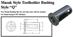 Mazak Style "Q" Toolholder Bushing  - (OD: 2" x ID: 3/4") - Part #: CNC 86-70Q 3/4" - Apex Tool & Supply
