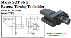 Mazak SQT Stye Reverse Turning Toolholder (3/4Ó or 1Ó OD Holder Form SQT-C2) - Part #: SQT32.1020 - Apex Tool & Supply