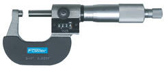 1 - 2'' Measuring Range - .0001" Graduation - Ratchet Thimble - Carbide Face - Digital Outside Micrometer - Apex Tool & Supply