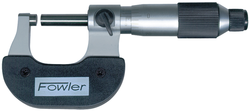 0 - 1'' Measuring Range - .0001" Graduation - Ratchet Thimble - Carbide Face - Economy Outside Micrometer - Apex Tool & Supply