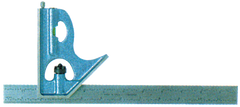 #52-388-012 - 12'' - 4R Graduation - Satin Chrome - 2 Piece Combination Square Set - Apex Tool & Supply