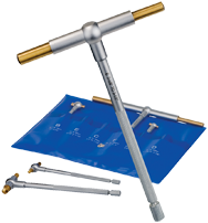 #52-470-000 - 6 Pieces - 5/16 to 6'' Measuring Range - Telescoping Gage Set - Titanium Coated Contact Points - Apex Tool & Supply