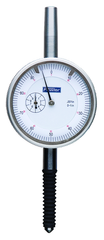 1.0 Total Range - .001" Graduation - 0-100 Dial Reading - IP54 Shockproof AGD 2 Dial Indicator - White Face - Apex Tool & Supply