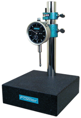 Kit Contains: Granite Base & 1" Travel Indicator; .001" Graduation; 0-100 Reading - Granite Stand with Dial Indicator - Apex Tool & Supply