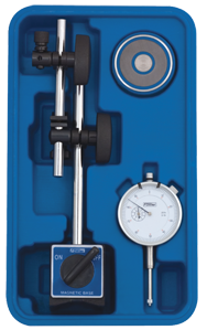 Set Contains: 1" Indicator w/Fine Adj Mag Base - AGD 2 Dial Indicator with Fine Adjustment Mag Base - Apex Tool & Supply