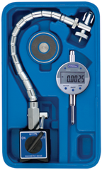 Set Contains: 1"/25mm .0005/.01mm w/Flex Arm Mag Base - Electronic Indicator with Flex Arm Mag Base - Apex Tool & Supply
