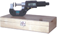 0 - 1"/0 - 25mm Measuring Range - .00005"/.001mm Resolution - Ratchet Thimble - High Speed Steel Face - Electronic Disc Micrometer - Apex Tool & Supply