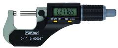 0 - 1"/0 - 25mm Measuring Range - .00005"/.001mm Resolution - Ratchet Thimble - Carbide Face - X-TRA Value II Digitial Outside Micrometer - Apex Tool & Supply