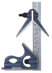 #7124-006H - 6'' - E/M Graduation - Regular Blade - 3 Piece Combinatioin Square Set - Apex Tool & Supply