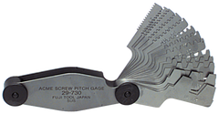 #52-485-030 - 16 Leaves - 1 to 12 Pitch - 29° Acme Screw Thread Gage - Apex Tool & Supply