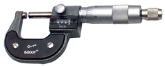 0 - 1'' Measuring Range - .0001 Graduation - Ratchet Thimble - Carbide Face - Digital Outsite Micrometer - Apex Tool & Supply