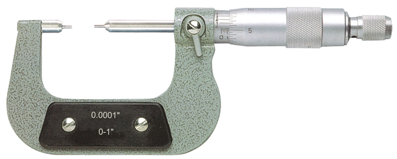 2 - 3'' Measuring Range - .0001 Graduation - Ratchet Thimble - Carbide Face - Spline Micrometer - Apex Tool & Supply