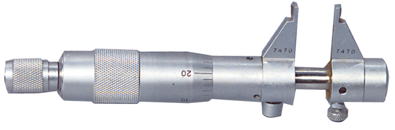 1 - 2'' Measuring Range - .001 Graduation - Ratchet Thimble - Hardened & Ground Face - Inside Micrometer - Apex Tool & Supply