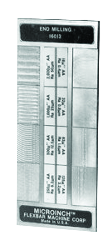 #16009CAL - 8 Specimans for Checking Surface Grinding Roughness Results - Microinch Comparator Plate with Certification - Apex Tool & Supply