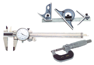 Kit Contains: 0-1" Outside Ratchet Micrometer; 6" Dial Caliper; 4 Piece 12" 4R Combination Square - 6 Piece Layout & Inspection Kit - Apex Tool & Supply