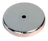 Low Profile Cup Magnet - 2-1/32'' Diameter Round; 47.5 lbs Holding Capacity - Apex Tool & Supply