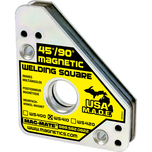 Magnetic Welding Square - Adjustable - 6 1/8″ × 5/8″ × 3 3/8″-110 lbs Holding Capacity - Apex Tool & Supply