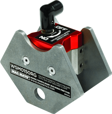 On/Off Rare Earth Magneitc Welding Square - 4" Length - 150 lbs Holding Capacity - Apex Tool & Supply