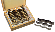 #WPS9 - 9 Piece Set - 1/32'' Thickness - 1/8'' Increments - 1/2 to 1-1/2'' - Wavy Parallel Set - Apex Tool & Supply