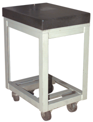 24 x 48" - Surface Plate Stand 0-Ledge with Casters - Apex Tool & Supply