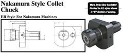 Nakamura Style Collet Chuck (ER Style For Nakamura Machines) - Part #: NK53.3025 - Apex Tool & Supply
