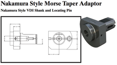 Nakamura Style Morse Taper Adaptor (Nakamura Style VDI Shank and Locating Pin) - Part #: NK71.5040 - Apex Tool & Supply