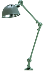 14" Uniflex Machine Lamp; 120V, 60 Watt Incandescent Light, Screw Down Base, Oil Resistant Shade, Gray Finish - Apex Tool & Supply