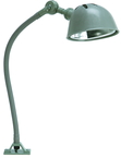 18" Uniflex Machine Lamp; 120V, 60 Watt Incandescent Light, Screw Down Base, Oil Resistant Shade, Gray Finish - Apex Tool & Supply