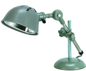 6" Uniflex Machine Lamp; 120V, 60 Watt Incandescent Light, Portable Base, Oil Resistant Shade, Gray Finish - Apex Tool & Supply