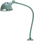 24" Uniflex Machine Lamp; 120V, 60 Watt Incandescent Light, Screw Down Base, Oil Resistant Shade, Gray Finish - Apex Tool & Supply